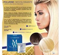 MW POLVERE DECOLORANTE SUPER SCHIARENTE FINO A 5 TONI, COMPATTA NON VOLATILE PROFUMATA PROFESSIONALE ANTI GIALLO MADE IN ITALY