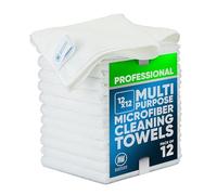 MW Pro - Panni in microfibra multi-superficie, 30,5 x 30,5 cm, confezione da 12, asciugamani in microfibra di alta qualità per la pulizia di vetri, cucine, bagni, automobili, forniture e prodotti