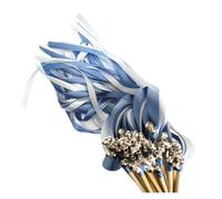 MWAHJU 20pcs Blue Wedding Ribbnon Wands for Decoration per Feste