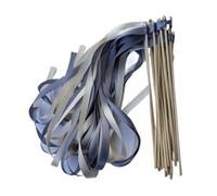 MWAHJU 20pcs/Lot Wedding Ribbon Wands Stick with Bells for Party per Feste(Color 6)