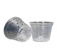 MWAHJU 6 Pezzi di Controllo della radice per Interni | Del vaso dVasi in plastica for orchidee con fori, contenitori for la crescita delle(12.5x9x9.1cm)