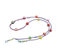 MWAHJU 6pcs Cartoon Cute Mask Strap Beaded Glasses Chains Per Occhiali