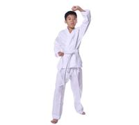 MWAHJU Abiti da Judo Uniformi Karate con Cinture Bianchi Taekwondo for Studenti di Squadra Abbigliamento Fitness for Allenamento for Prestazioni for Adulti per Adulto(L(160cm))
