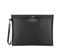 MWAHJU Borsa for documenti ignifuga con serratura a codice resistente al calore custodia for contanti portatile cerniera 10 slot for carte maniglia sospesa Per Documenti(L)