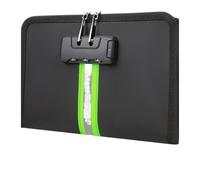 MWAHJU Borsa for documenti ignifuga con serratura Portadocumenti portatile cerniera impermeabile Assicurazione in carta for protezione antincendio e acqua Per Documenti(Color 2,22x15cm)