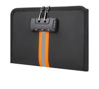 MWAHJU Borsa for documenti ignifuga con serratura Portadocumenti portatile cerniera impermeabile Assicurazione in carta for protezione antincendio e acqua Per Documenti(Color 1,22x15cm)