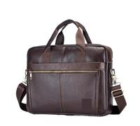 MWAHJU Organizzatore Di Passaporti Per La Casa Valigette in pelle rigide for uomo Borse ventiquattrore for laptop Borsa portaoggetti ID da 15,6 pollici Per Chi Viaggia(Coffee)