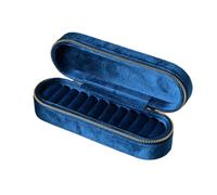 MWAHJU Scatola di immagazzinaggio for gioielli in velluto con cerniera portatile for anelli e scatola esposizione for domestica Per Anelli, Collane, Orecchini(Color4)