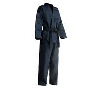 MWAHJU Uomini Adulti Donne Nero Abiti da Judo Taekwondo Uniforme di Cotone Tae Kwon Do Set Vestiti Abbigliamento Cintura Karate per Adulto(L-160CM)