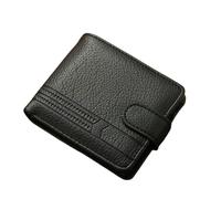 MWAYOYTE Portafogli Portafoglio in Pelle Resistente della Cerniera degli Uomini Slim Card Holder Portafogli Short Multi-Card Portafoglio Coin Pocket-Nero