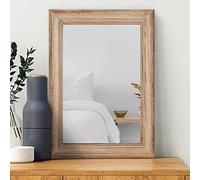 MWAZZLL Grande specchio con cornice in legno, specchio rettangolare per parete, 65 x 45 cm, specchio decorativo da appendere per bagno, camera da letto, spogliatoio