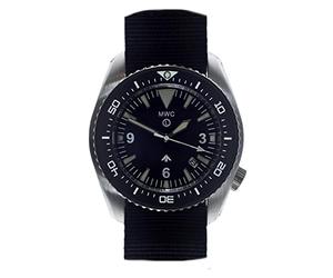 MWC 500m Automatico Acciaio Nero Datario Tessuto NATO Orologio Diver Uomo