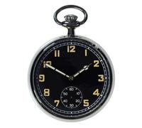 MWC Aeschbach WW2 Meccanico Acciaio Nero Giallo Militare Orologio Tasca Uomo