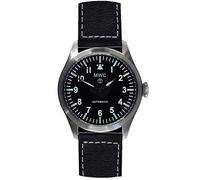 MWC Classic 46mm Limited Edition XL Luftwaffe Pattern Automatico Acciaio Nero Pelle Militare Aviatore Pilot Uomo Orologio