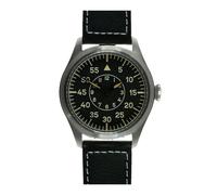 MWC Classic Pilot Automatico Acciaio Nero Pelle Militare Aviatore Orologio Uomo