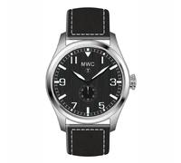 MWC CLIX/SH1 - Orologio, cinturino in pelle di pelle di colore nero, Nero, striscia