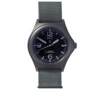 MWC Combat Elite Titanio Quarzo Swiss Nero Tessuto Data Militare Orologio Uomo