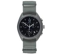 MWC Cronografo Militare Ibrido Meccanico Quarzo Acciaio Nero NATO Datario Orologio Uomo