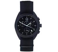MWC Cronografo Militare Ibrido Meccanico Quarzo Acciaio PVD Nero NATO Datario Orologio Uomo