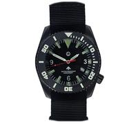 MWC Depthmaster Quarzo PVD Acciaio Nero Tessuto NATO Zaffiro Militare Vintage Orologio Uomo