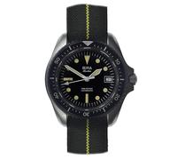 MWC Elvia Automatico Acciaio Nero Grigio Data Giallo NATO Zaffiro Militare Orologio Uomo