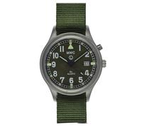 MWC G10 Swiss Quarzo Acciaio FULL LUME PUSH Dat Tessuto Verde Nero Orologio Uomo