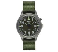 MWC G10 Swiss Quarzo FULL LUME PUSH Acciaio Data Tessuto Verde Militare Orologio Uomo