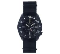MWC GMT Naval Quarzo PVD Acciaio Nero Data Zaffiro Ceramica Orologio Uomo
