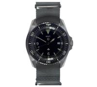 MWC Military Diver Automatico Acciaio Nero Grigio Data Tessuto Orologio Uomo