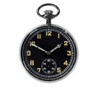 MWC Pattern British Meccanico Acciaio Nero Militare Orologio Tasca Uomo