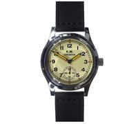 MWC Selza Kriegsm Automatico Acciaio Pelle Marrone Plexiglass Orologio Uomo