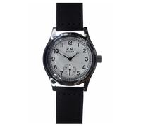 MWC Selza Kriegsma Automatico Acciaio Bianco Argento Pelle Marrone Orologio Uomo