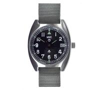 MWC W10 1970'S Pattern Automatico Acciaio Nero Tessuto Data Militare Orologio Uomo