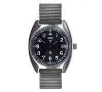 MWC W10 1970'S Pattern Automatico Acciaio Nero Tessuto Data Orologio Uomo