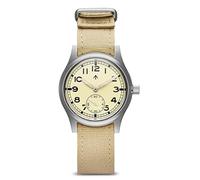MWC WWII Pattern ATP Acciaio Automatico Crema Tessuto Militare Orologio Unisex