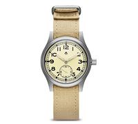 MWC WWII Pattern Automatico Acciaio Nero Crema Tessuto Militare Orologio Uomo