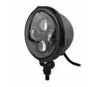 MWCMAMBG Faro Moto Per Softail Per Chopper Per Bobber Faro A LED Per Moto Custom Vintage 4,5" Lampada Di Illuminazione faro anteriore(Style 2 Black)