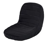 MWire Coprisedile nero per trattore tosaerba Kubota Craftsman Husqvarna John Deere Cub Cadet, imbottito e confortevole, adatto per schienale da 31,8 a 35,6 cm, 3 tasche portaoggetti