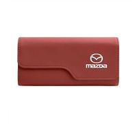 MWJTWO Auto-Clip Portaocchiali per Mazda Verisa 2004-2015,Schede Occhiali Vista Gancio Clip Hitzebeständig Sonnenbrillenhalter Einhand Tragen Accessori Auto Interno,Red
