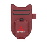 MWJTWO Auto-Clip Portaocchiali per Mitsubishi ASX 2016-2019,Schede Occhiali Vista Gancio Clip Hitzebeständig Sonnenbrillenhalter Einhand Tragen Accessori Auto Interno,Red