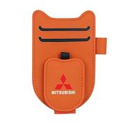 MWJTWO Auto-Clip Portaocchiali per Mitsubishi ASX 2023,Schede Occhiali Vista Gancio Clip Hitzebeständig Sonnenbrillenhalter Einhand Tragen Accessori Auto Interno,Orange