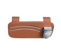 MWJTWO Auto-Clip Portaocchiali per Opel Corsa E 3-Door 2014-2019,Schede Occhiali Vista Gancio Clip Hitzebeständig Sonnenbrillenhalter Einhand Tragen Accessori Auto Interno,Brown