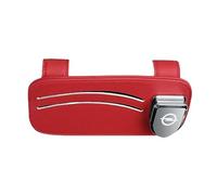 MWJTWO Auto-Clip Portaocchiali per Opel Corsa E 3-Door 2014-2019,Schede Occhiali Vista Gancio Clip Hitzebeständig Sonnenbrillenhalter Einhand Tragen Accessori Auto Interno,Red