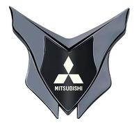 MWJTWO Auto Logo Fregi per Mitsubishi Eclipse Cross 2018-2021, Emblema Stemmi Distintivo Decorativo Stemma Adesivi Badge Decalcomania Bonnet Stickers Insignia 3D,Black