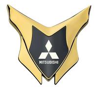 MWJTWO Auto Logo Fregi per Mitsubishi Eclipse Spyder 2009-2011, Emblema Stemmi Distintivo Decorativo Stemma Adesivi Badge Decalcomania Bonnet Stickers Insignia 3D,Gold