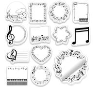MWOOT 12 Pezzi Note Adesive A Tema Musicale, Memo Pads Autoadesivi, Note Musicali per Quaderni, Scuola, Liste di Attività, Insegnanti di Musica, Regali di Apprezzamento