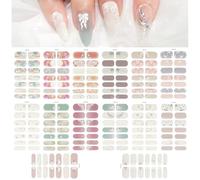 MWOOT 14 Fogli Unghie Adesive 3D Flower Nail Stickers Decal, Colorate Unghie Stickers con Self-Adesive, Floral Stickers Unghie Nail Art per Women Girls, Unghie Adesivi Nail Strips Nails Starter Kit