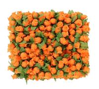 MWOOT 144 Pezzi Rose Finte Arancia, Mini Fiori Artificiali, Piccolo Rose Artificiali per l'Artigianato, Teste di Rose Finti Fai Da Te per Matrimonio Bouquet Da Sposa Festa San Valentino Decorazione