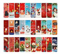 MWOOT 30 Pezzi Natale Segnalibro Magnetici Book Markers,Carino Clip di Pagina Bookmarks per Studenti Scuola Ufficio Forniture,Creative Page Clips per Premi per Bomboniere la Festa (30 Stili,2x6cm)