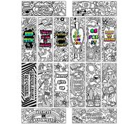 MWOOT 32 Pezzi Inspirational Carta Segnalibro,Color Your Own Segnalibri Carta,Paper Bookmarks per Bambino Studenti Scuola Ufficio Forniture,Segnapagina Doppia Faccia Page Markers(16 Stili,15x5CM)